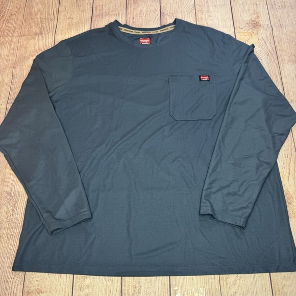 Wrangler Other - Wrangler Workwear T-Shirt Mens 2XL Navy Relaxed Fit Long Sleeve Pocket‎ Pullover